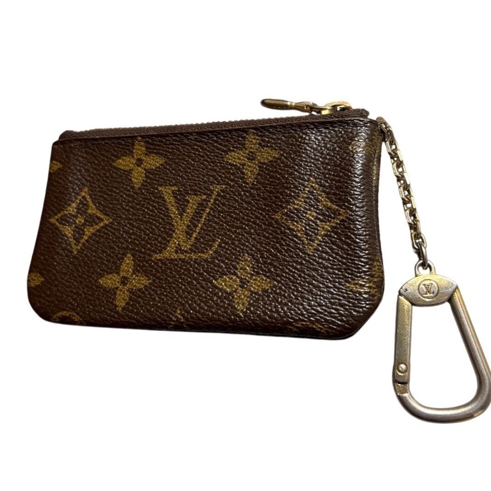 Louis Vuitton Monogram Canvas Key Cles Coin Pouch Keychain Small Card Holder - Picture 13 of 13